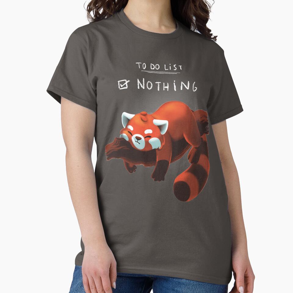 Red Panda Day - to Do List Nothing - Cute Fluffy Animal - Procrastinate by BlancaVidal