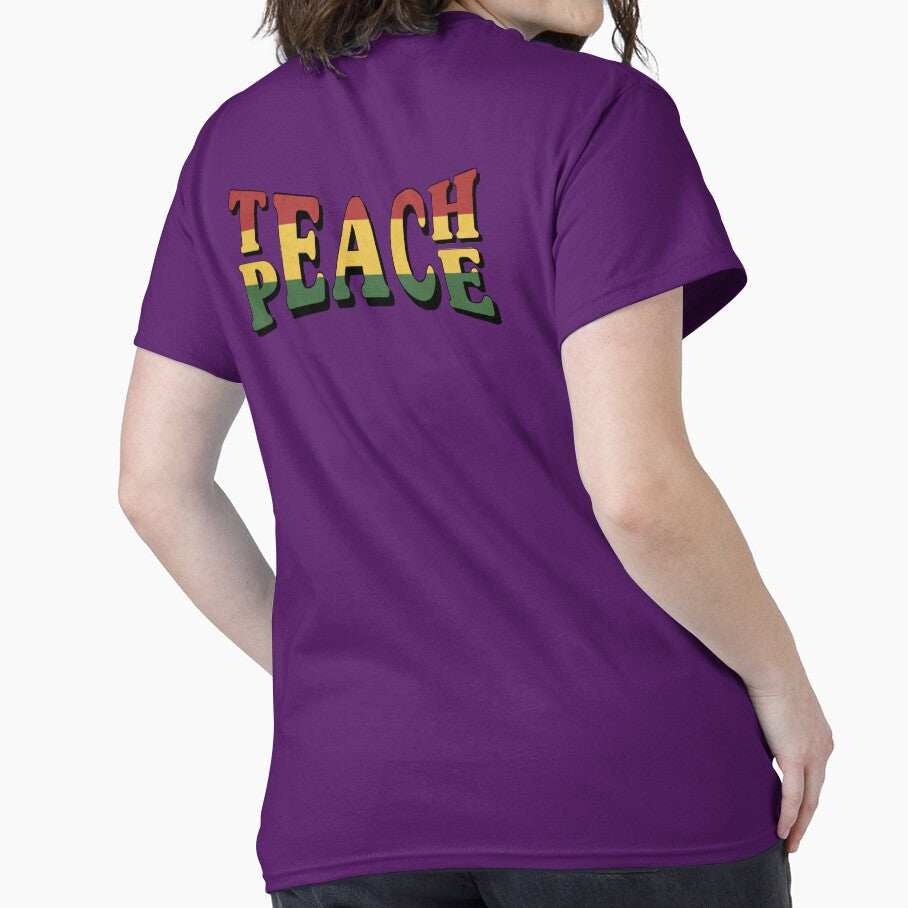 Teach Peace Cool Quote Hippie Rasta Weed Love Music by Sid3walkArt