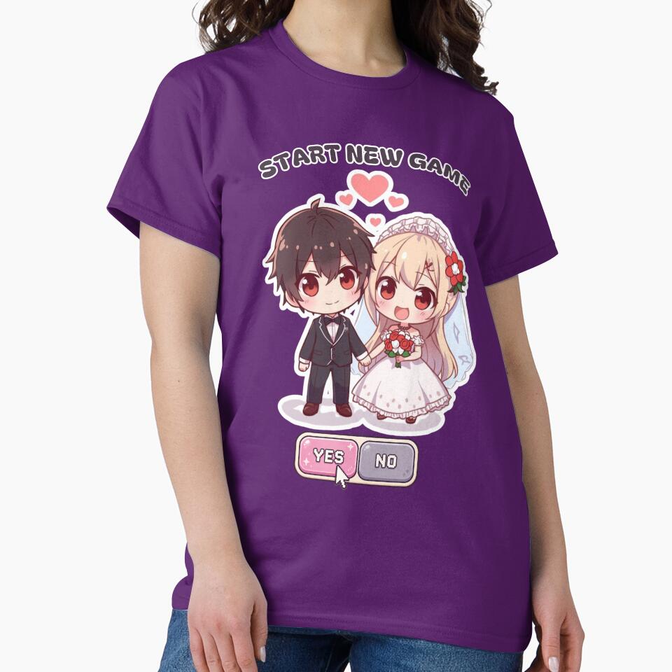 Start New Game | Wedding design kawaii couple gamer by Love&Geek