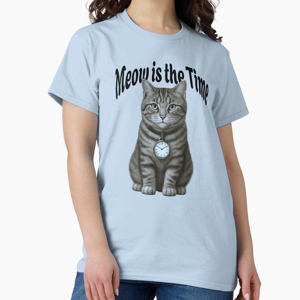 Meow is the Time Funny Cat by Sachie's Studio