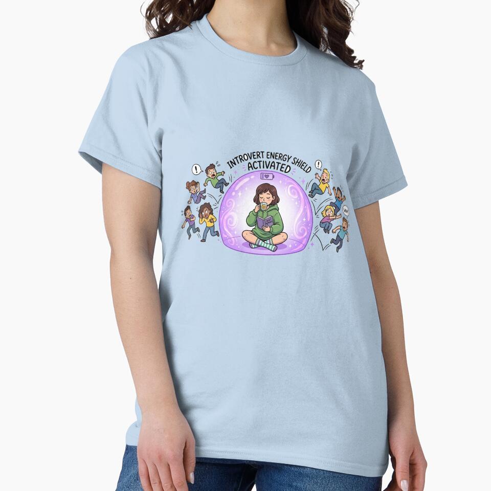 Introvert Energy Shield Funny Antisocial Humor by Quiet Mode Studio