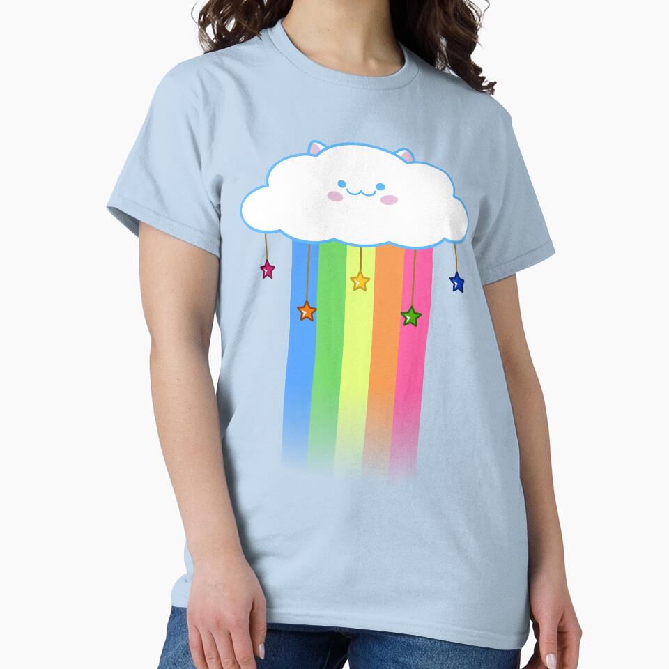 Kawaii Rainbow Cat Cloud by DesignsByHumbug
