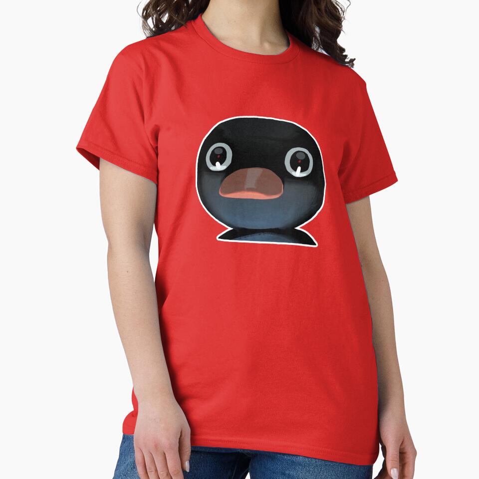 Terrified Pingu Meme (Coral Pink BG) by FilipeFerreira