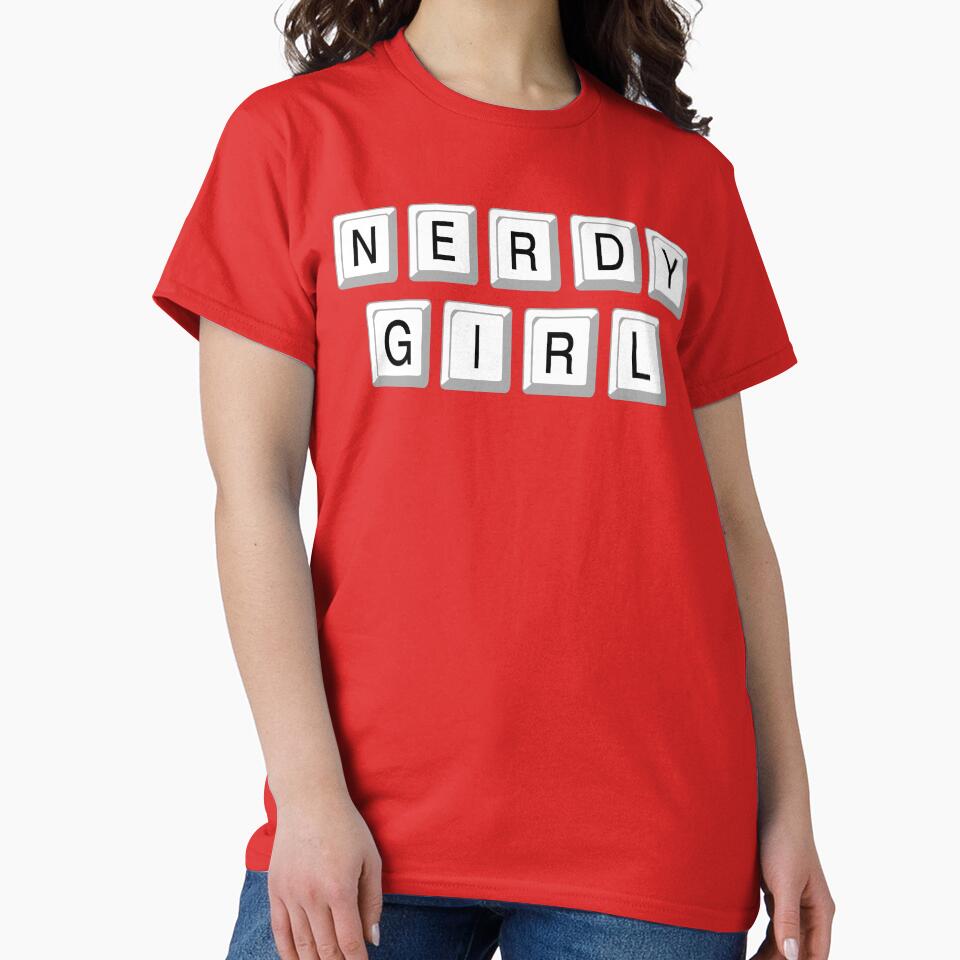 Nerdy Girl Computer and Social Media Art by Rightbrainwoman