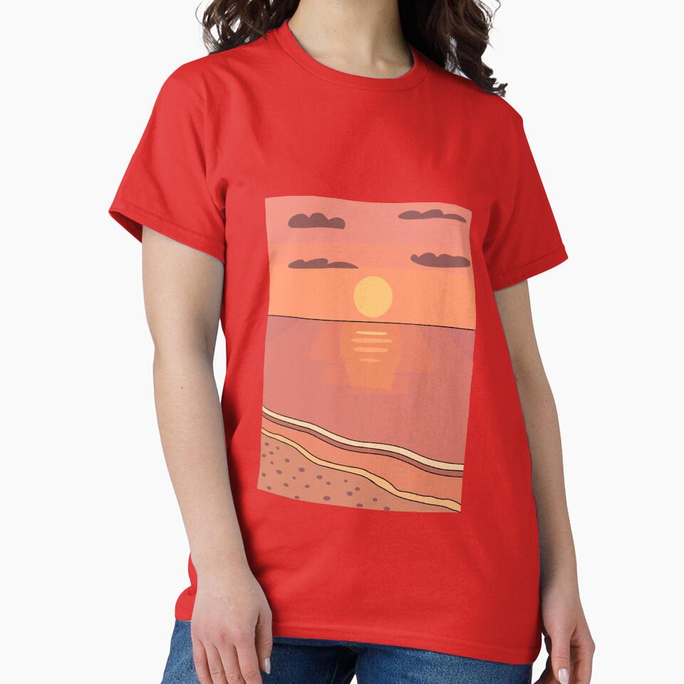 Sunset minimalist landscape. by HasifArtCollection