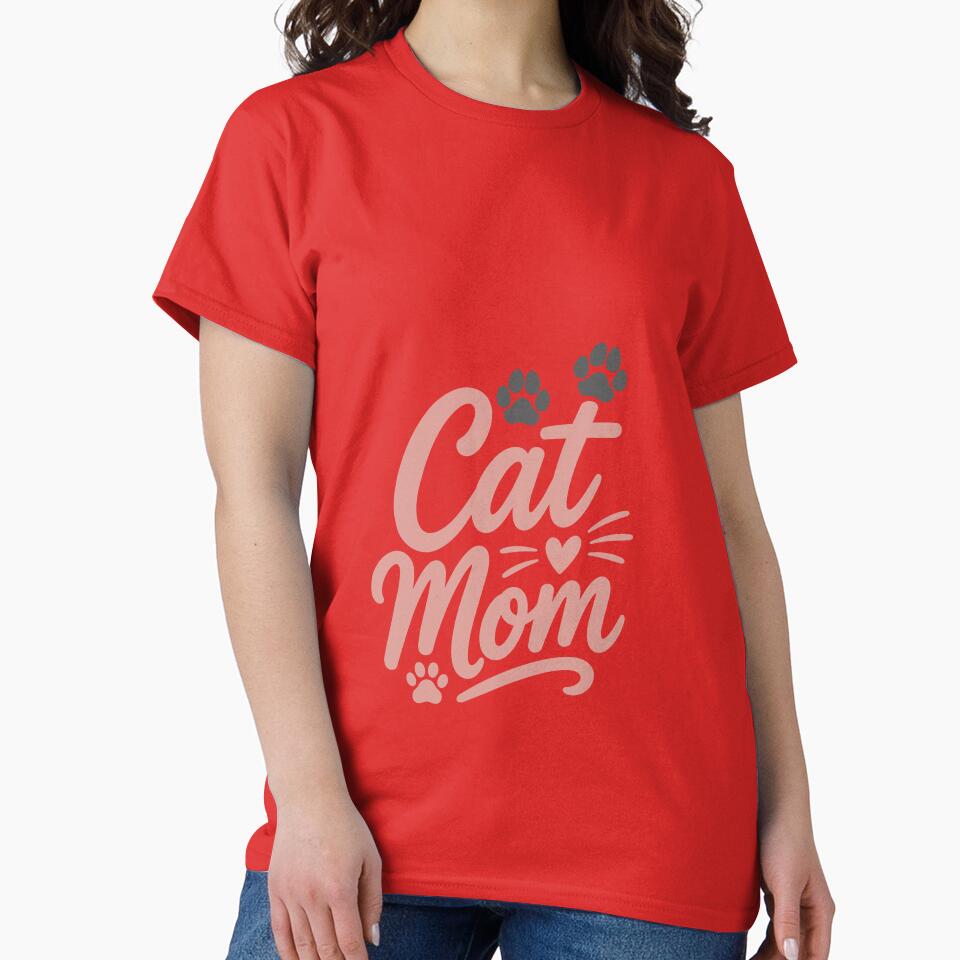 Cat Mom Cute Paw Lover Design by SarahCreativeLab