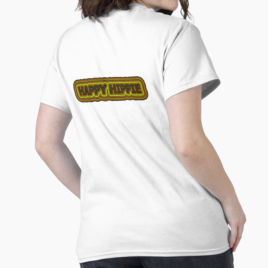 Happy Hippie Words Earthy Tones Hippie Vibes Retro Lines 4 of 4 by Beachy