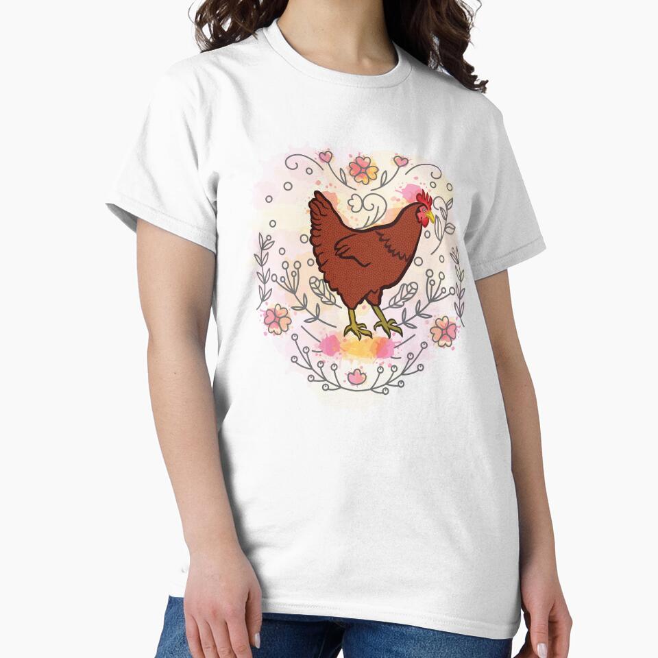 wildflower chicken, Farmer Gift by storefoxmix