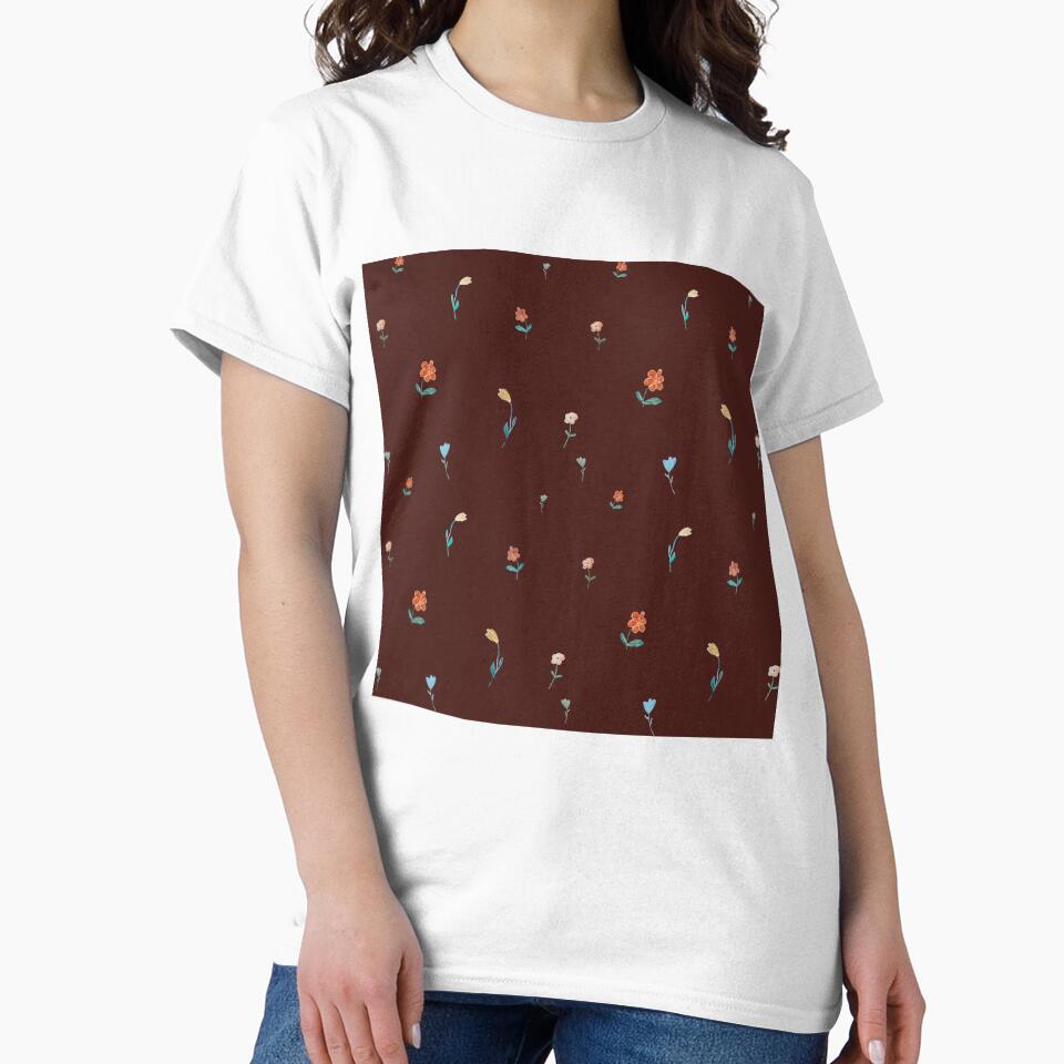 Flowers sketch flora seamless pattern a watercolor red by Yana Mustafina | Boho Soulful Designs
