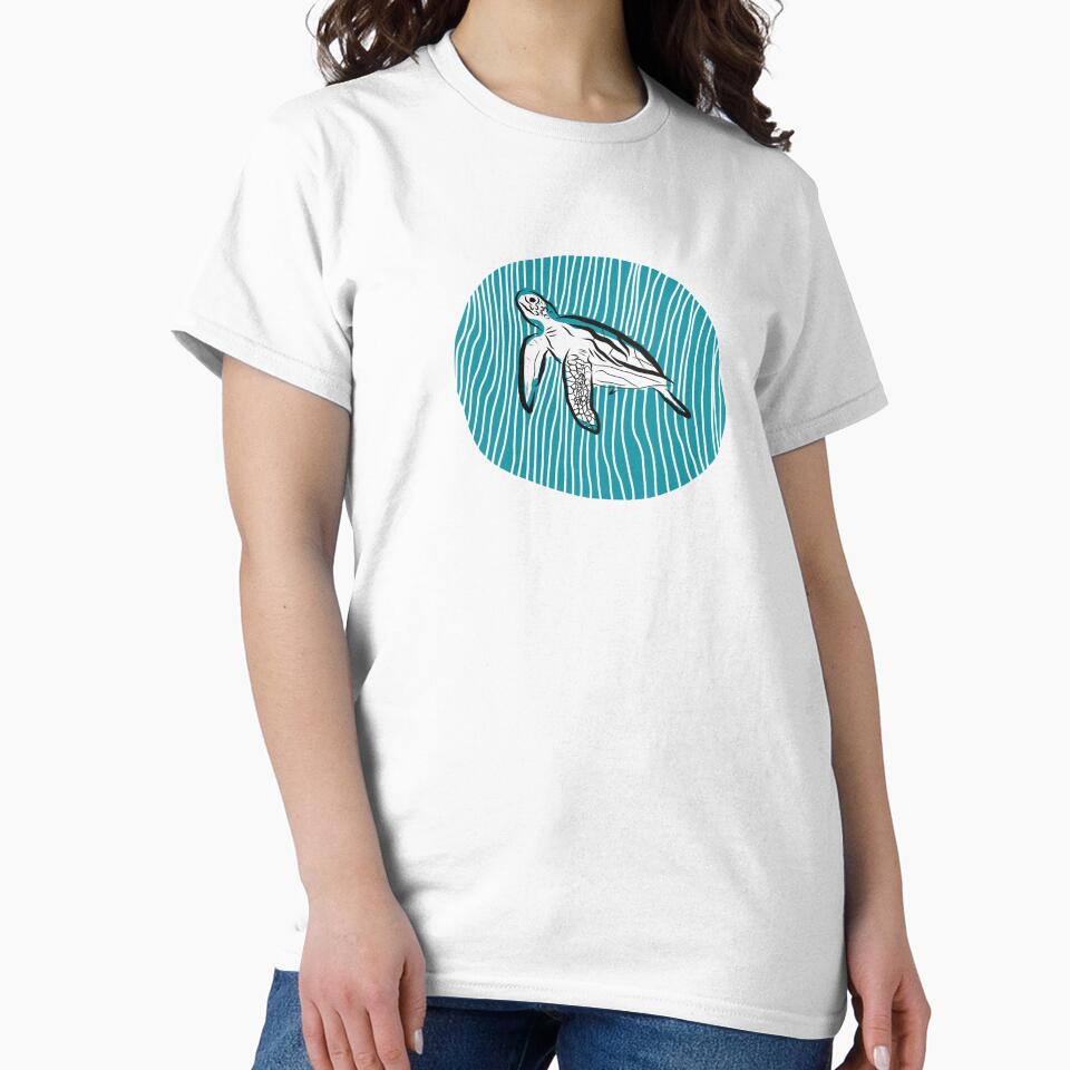 Turtle - sea- minimalist design by Tropical Blood