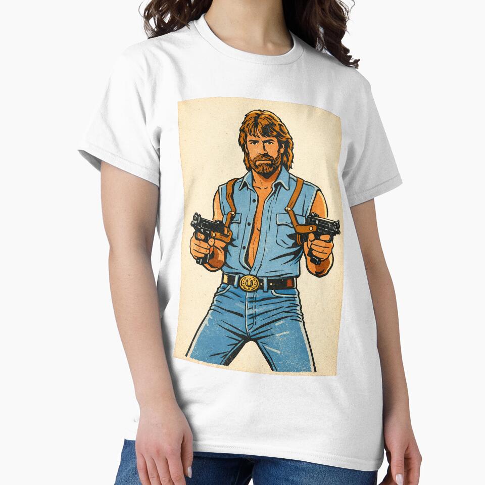 Chuck Norris Retro Art Portrait by DeVree