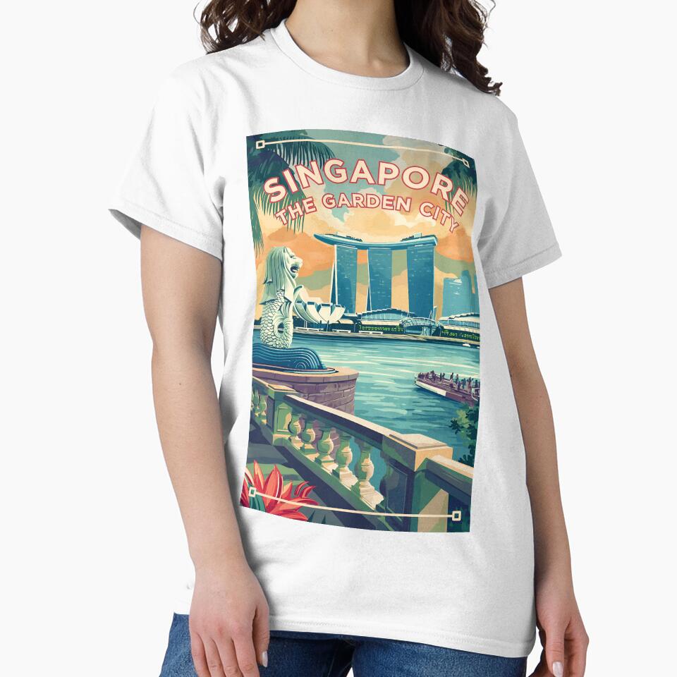 SINGAPORE | Retro-Style World Travel Poster by wallflowerfolio