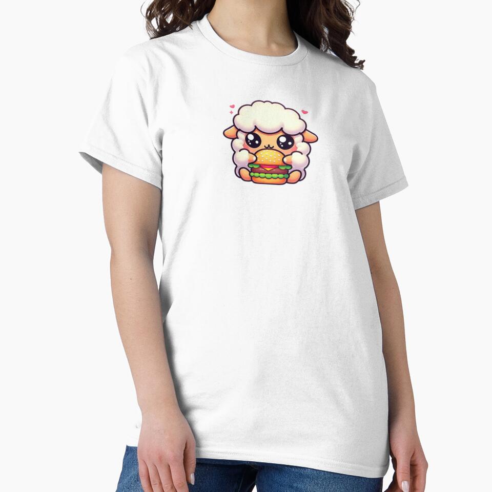 sheep eating burger by Eternalski