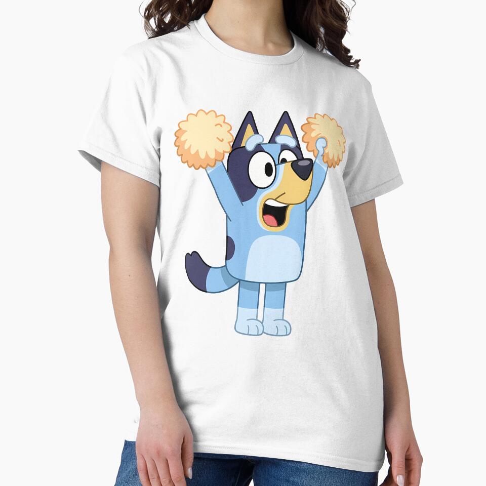 Bluey Cheerleader Pom-Poms Fun Kids Design by Bloomie_Studio