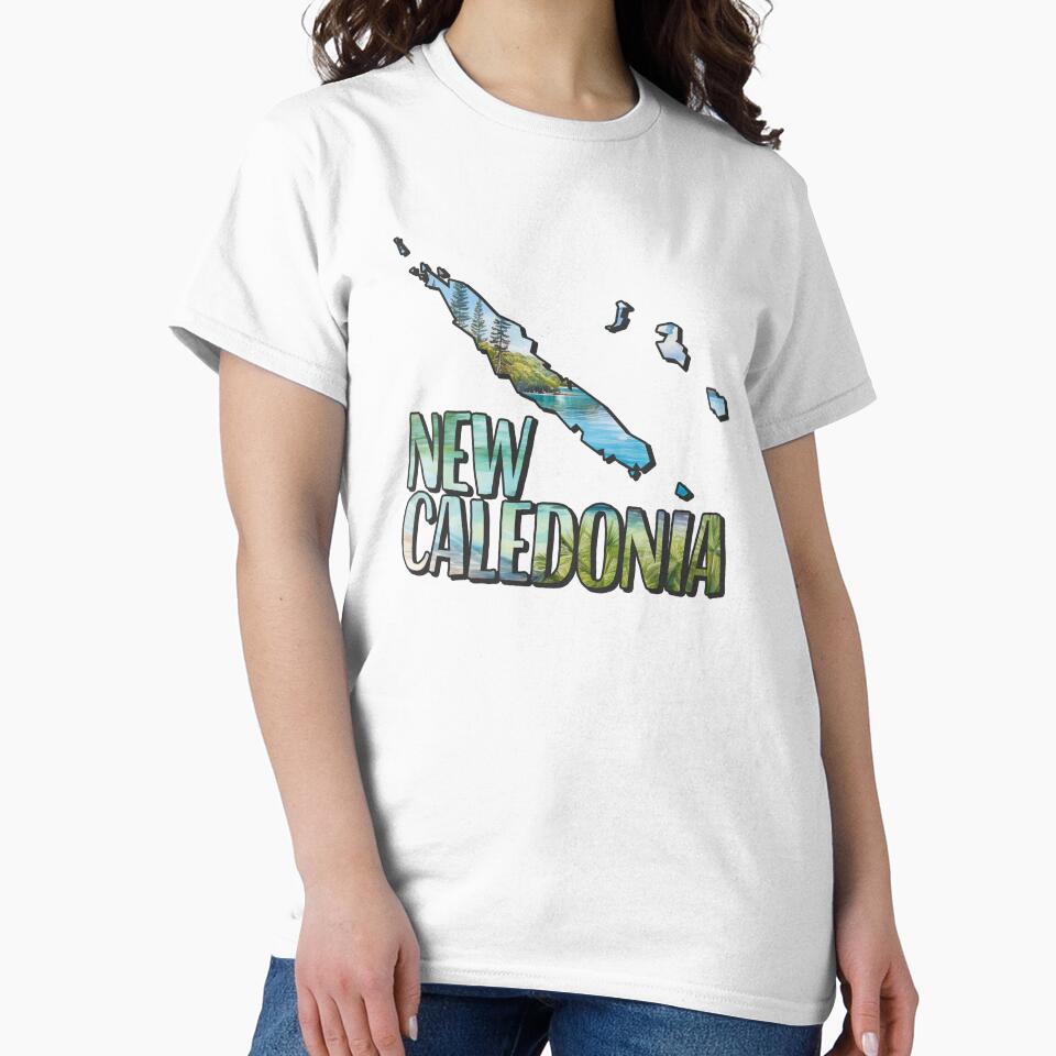 New Caledonia watercolor map by Motivburg