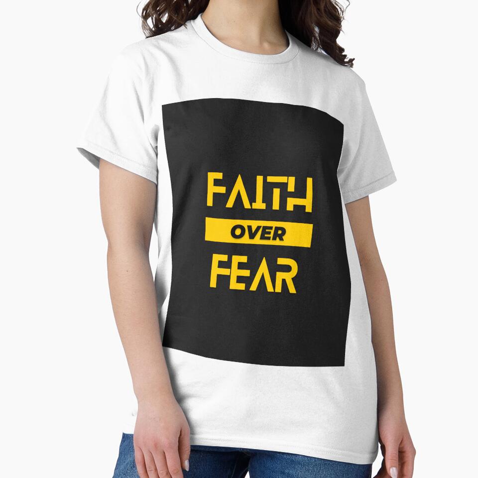 Faith Over Fear - Motivation Quote by Iden-store