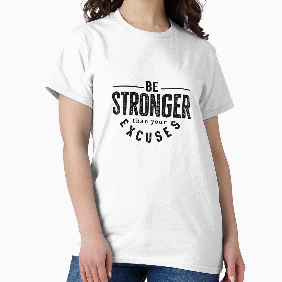 Be Stronger Than Your Excuses – Motivational Typography Design by Mavriboy