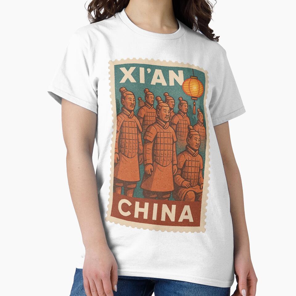 Authentic Vintage Xi'an China Stamp | Classic Asian Travel Postage | Retro Collectible Stamp Design | Historical Cultural Souvenir Illustration by PaintedPixels01