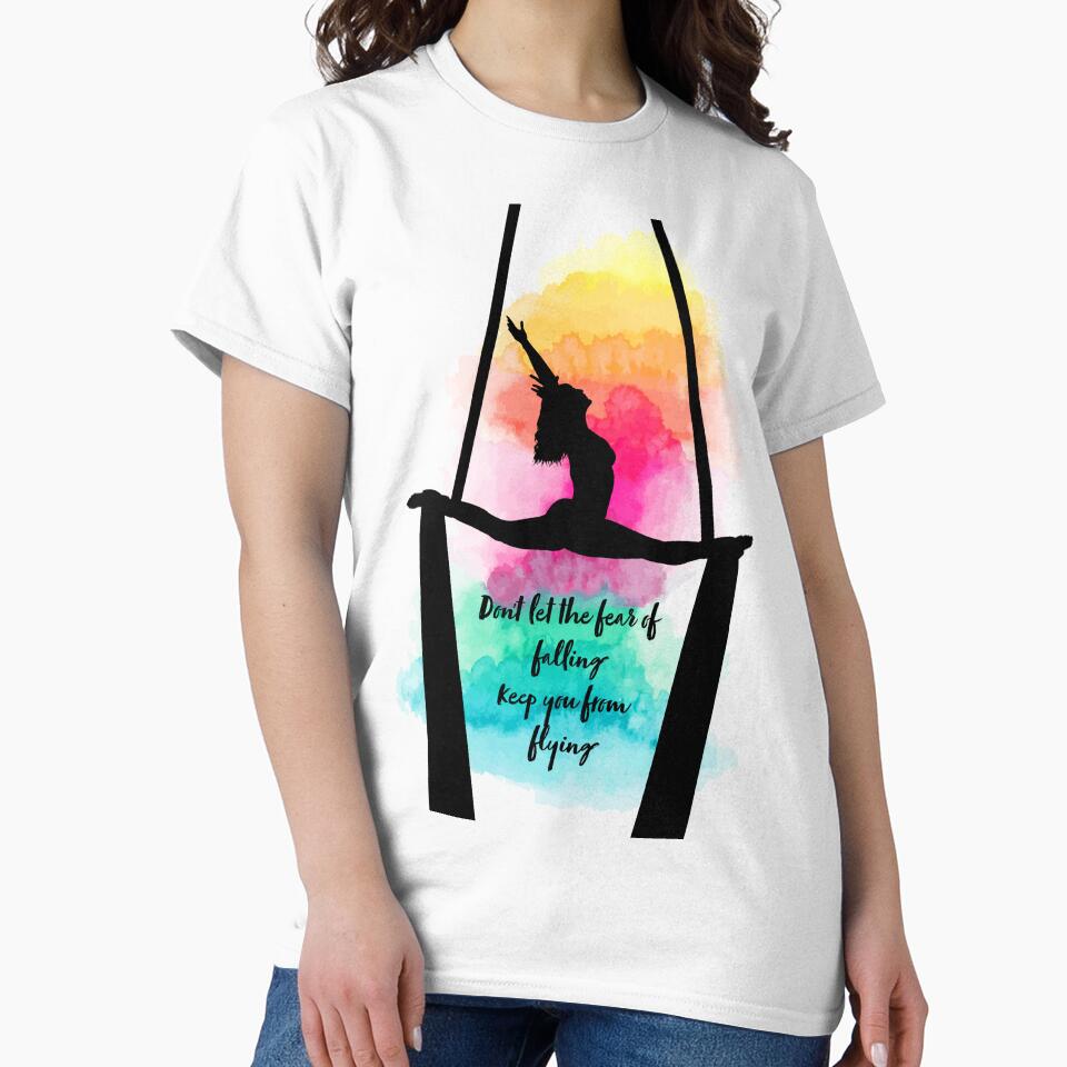 Aerial Silks 'Fear of Falling' Quote Rainbow by PoleLife