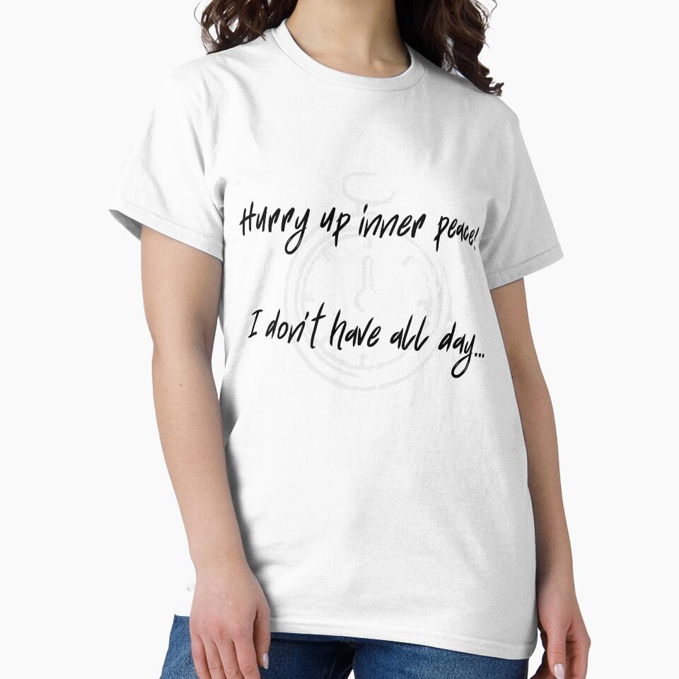 Hurry Up Inner Peace! yoga top by PetrKad