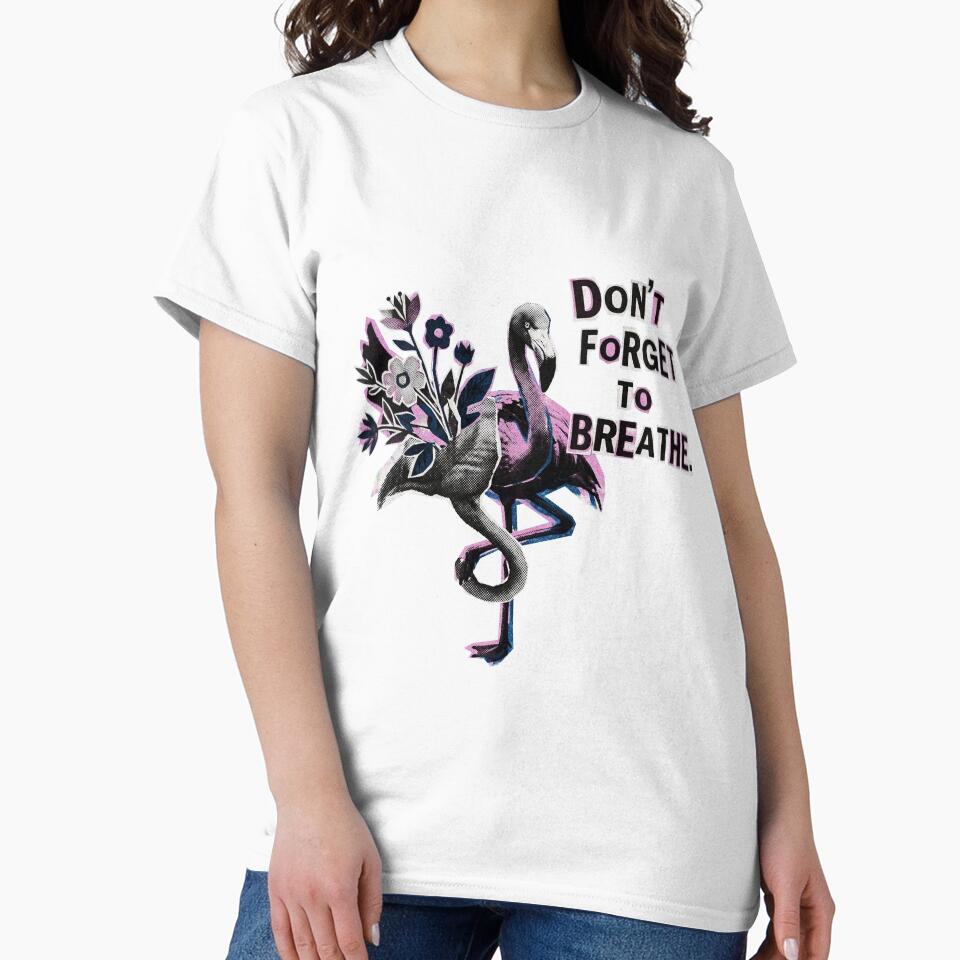 Yoga Flamingo - "Don't Forget to Breathe" Funny Design by ShinyMonkeShop