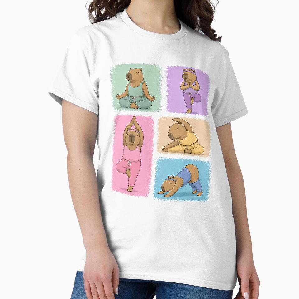 Capybara Yoga poses Workout Sport Meditation by QuiteOrbit