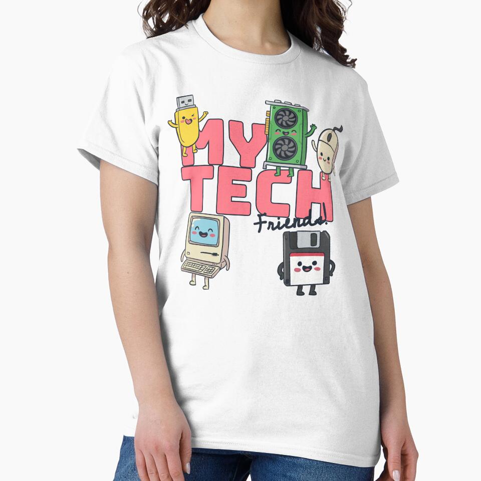 My Tech Friends–Cute Retro Technology Characters Funny Geek Design by EzekRenne
