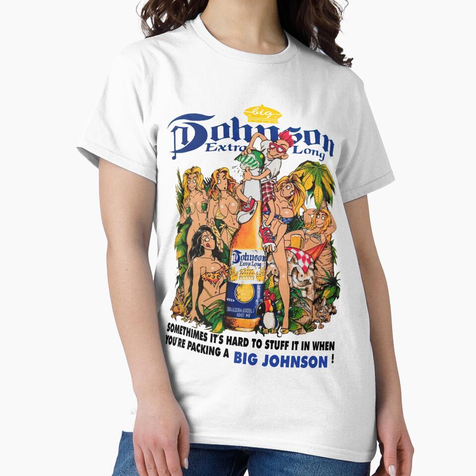 Big Johnson Graphic Printed Back Unisex Shirt by MissFotune