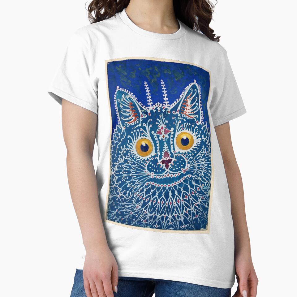 Cat gouache in Gothic style by Louis Wain (Circa 1925) by Weird Visions