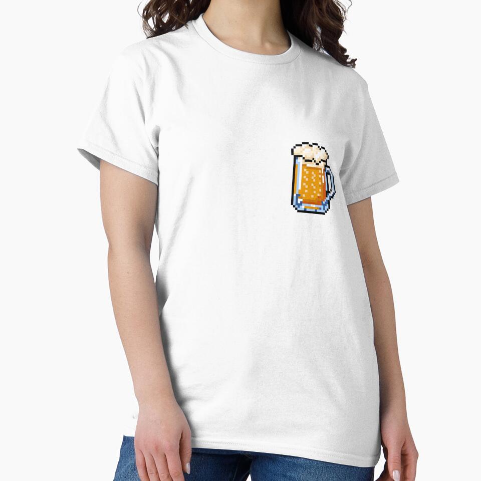 Beer Glass Pixel Art – Retro Beer Design by Swissdesign-ch