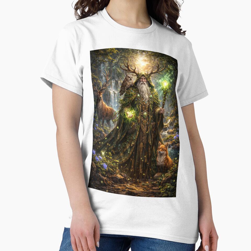 Ancient Forest Druid – Mystical Nature Mage Fantasy Art by DrakariArt
