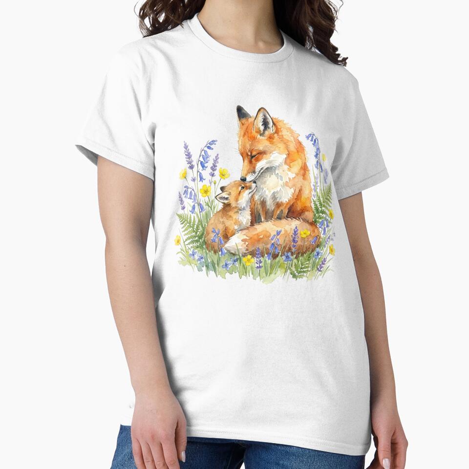 Fox Mom and Pup by Roy & Tiffany