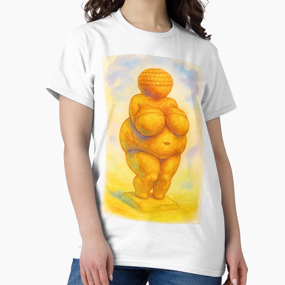 Venus of Willendorf aquarelle art by EmeraldeaArt