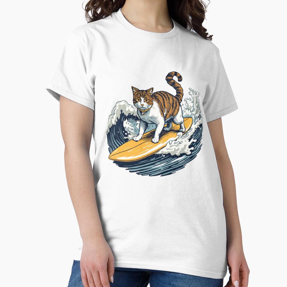 Vintage Surfing Cat by SOUFIANE1991