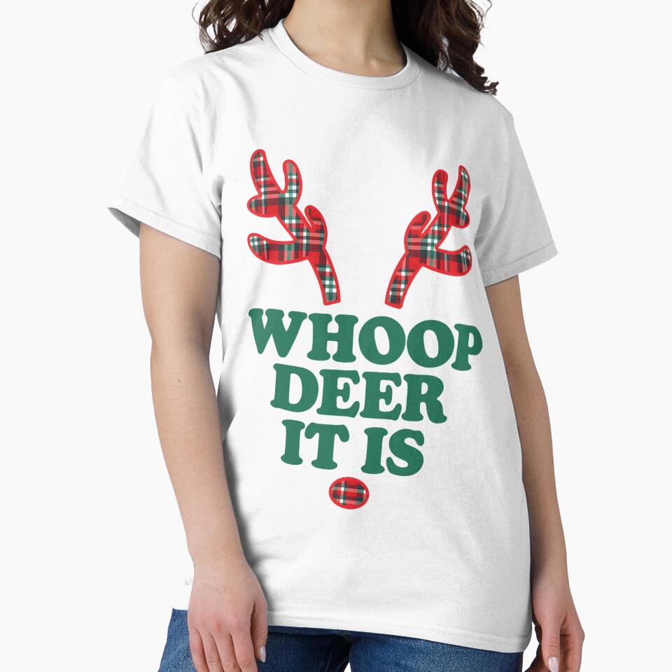 Whoop Deer It Is Funny Christmas Antler Holiday Moment by judycuevas1