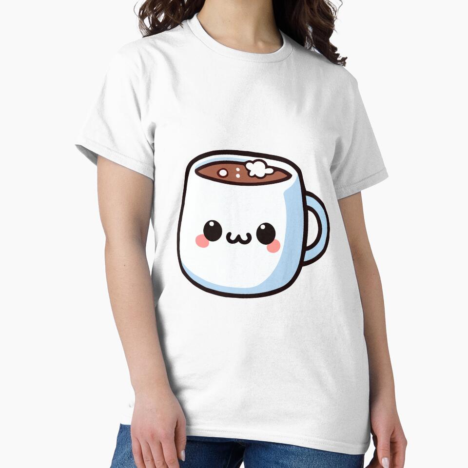 Cute Kawaii Hot Chocolate Mug - Adorable Winter Drink by Akioos