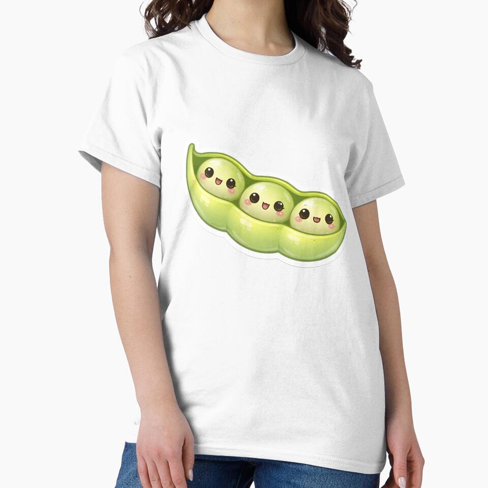 Cute Kawaii Edamame – Japanese Soybean Snack Sticker by DesignEG