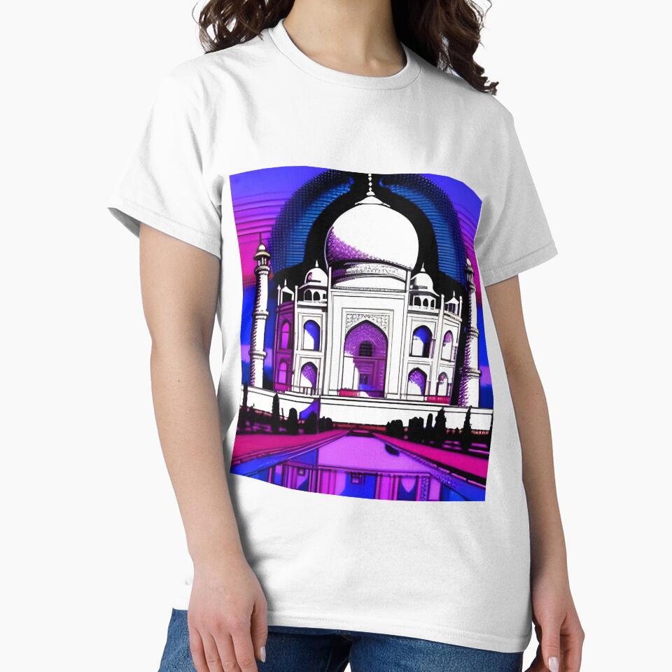 Taj Mahal monument in retro style by imagenia