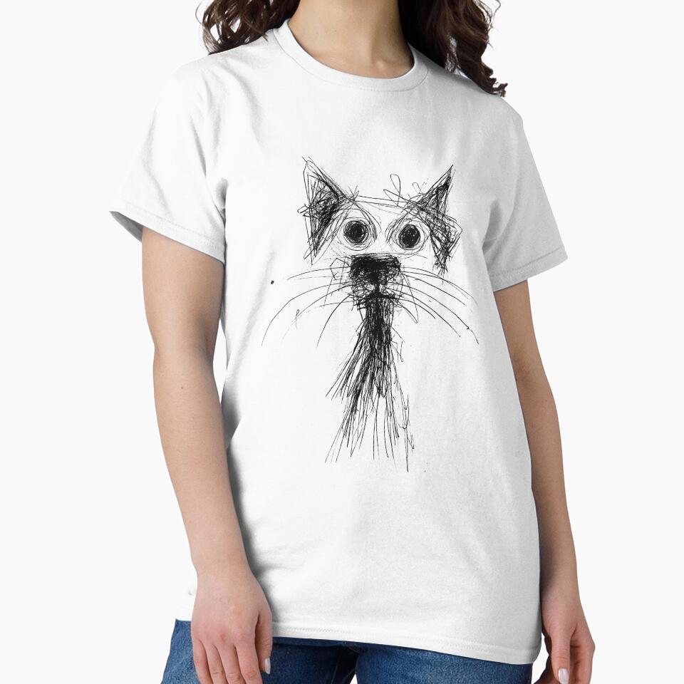 Kitten Lover Abstract Scribble Art Cute Cat Cat by Goleon12