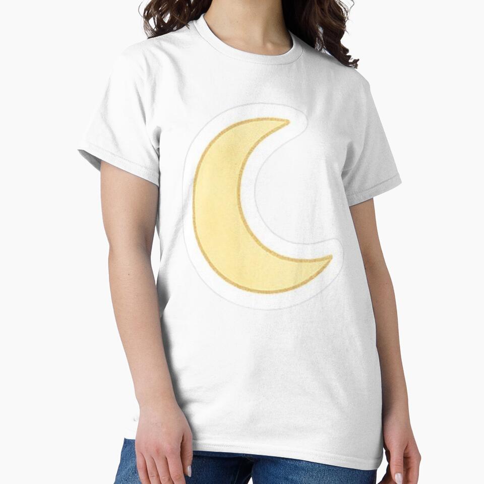 Pastel Yellow Moon Sticker – Soft Minimal Aesthetic by designpgigi