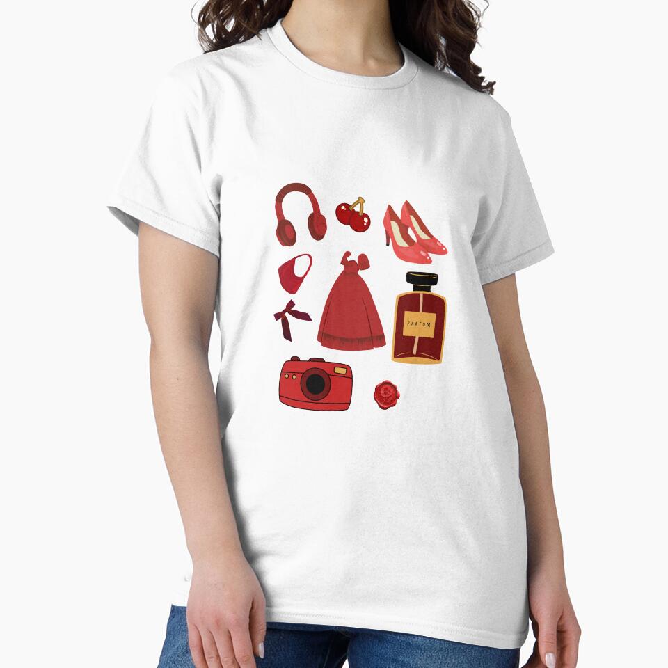 Red Fashion Aesthetic – Heels, Perfume, Dress & Cherry Stickers by ravenRM