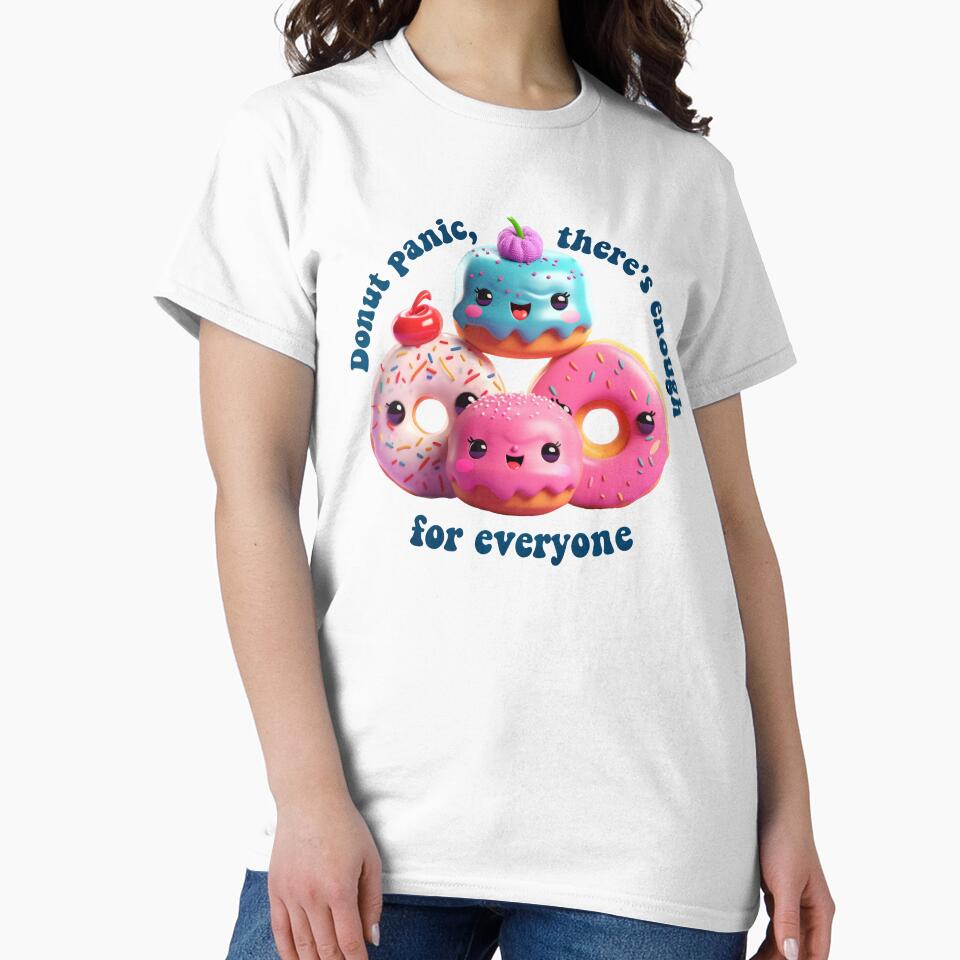 Donut Pun Kawaii| Funny sayings| Donut Puns| Donut panic, there's enough for everyone by Createya