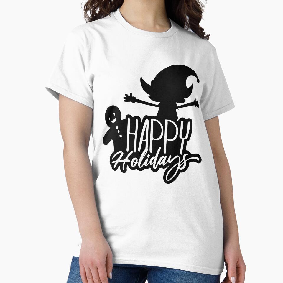 Happy Holidays Funny Gingerbread man and Elf Holiday Gifts by marosharaf