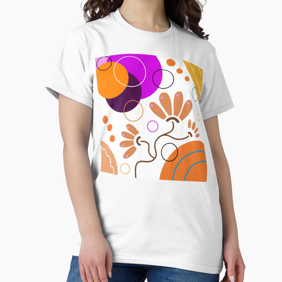 Shades Of Orange Whimsical Boho Design by Sartoris Art