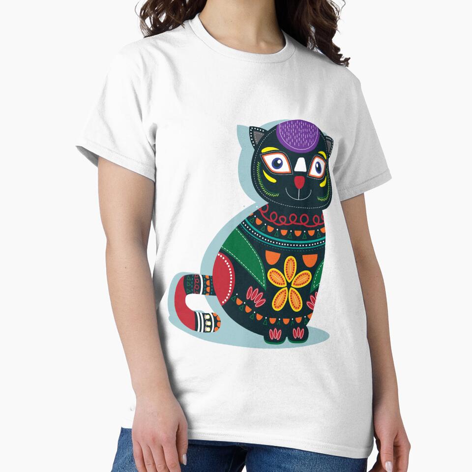 Hippie Colorful Cat by Ivardesigner