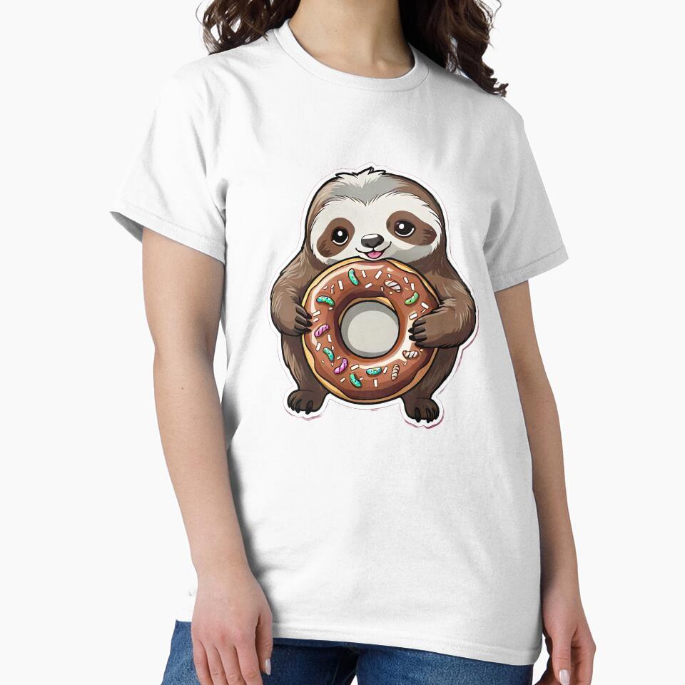 Kawaii Sloth with a Donut by KawaiiCritterz