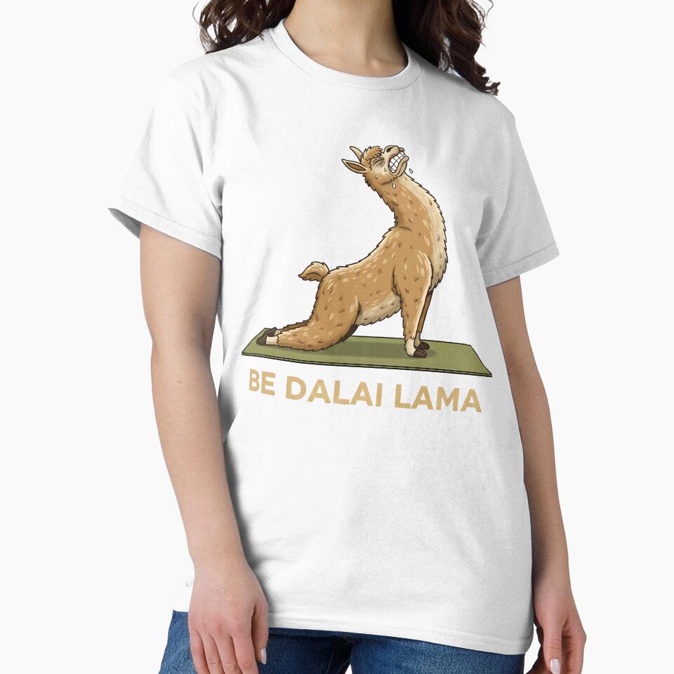 Alpaca Yoga Pun - Be Dalai Lama by OrlyLaWizard