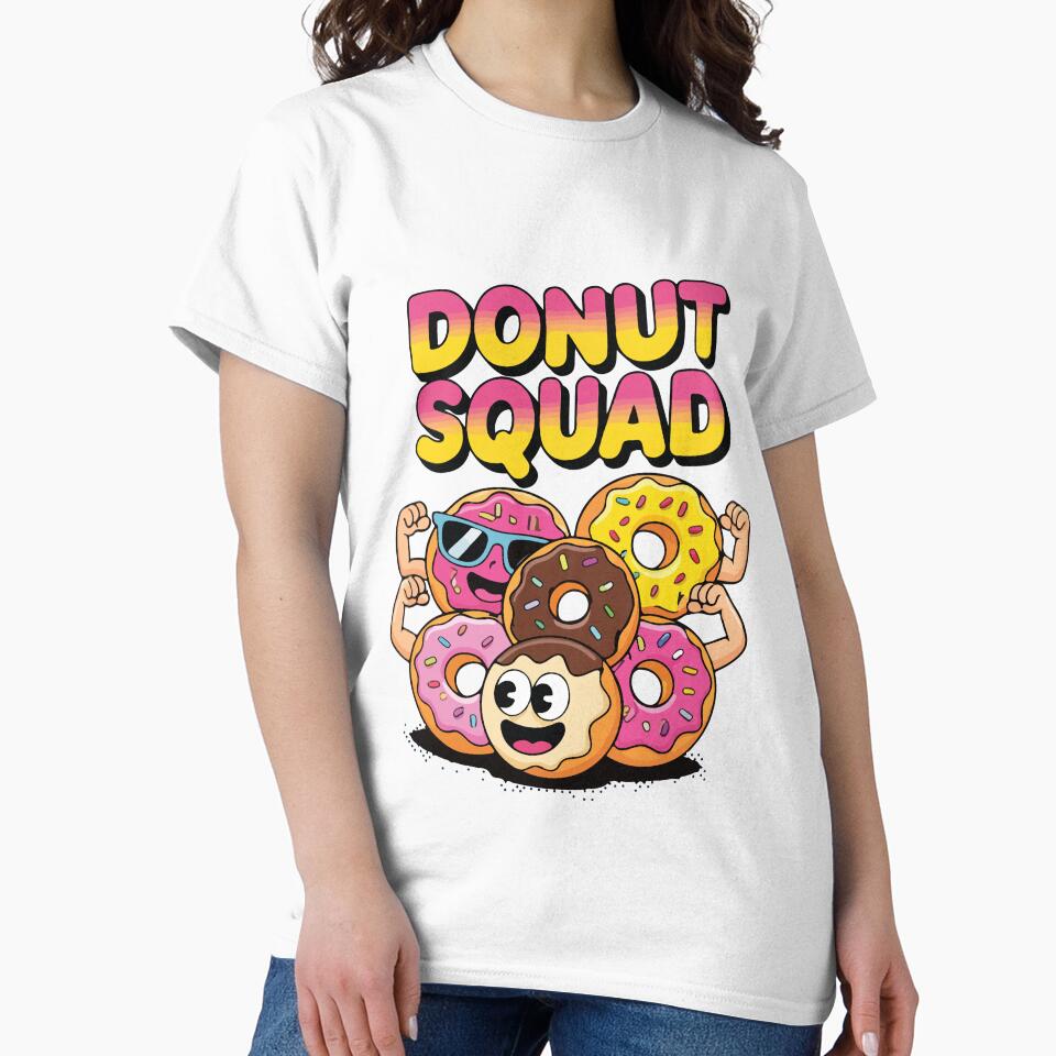 Donut Squad Funny Donut Lover Cute Donut Food Humor by kiralynstration