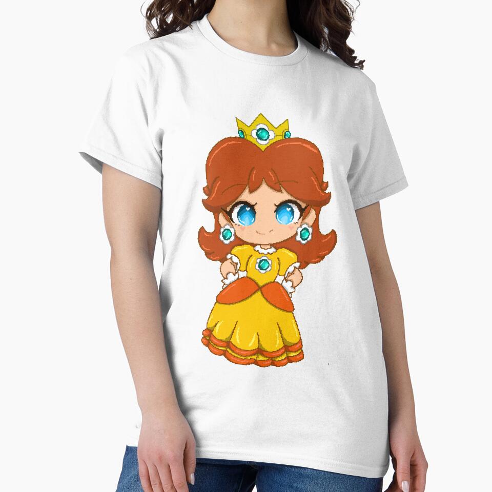 Princess Daisy chibi pixel-art by MiloBoo