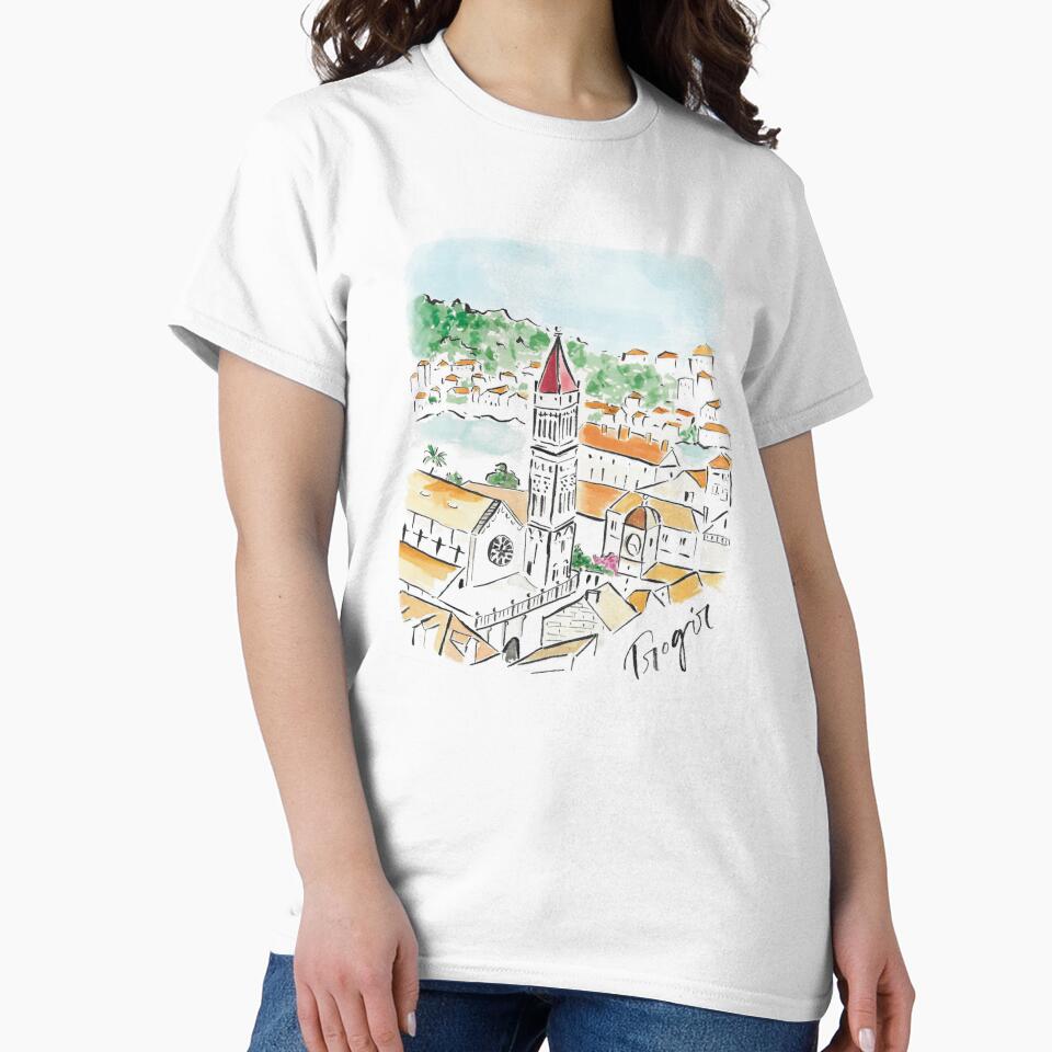 Trogir, Croatia Travel Poster Print Sticker by alwaysbookish